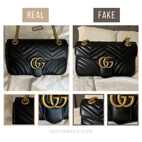 gucci marmont mini fake vs real|how to check gucci marmont bag.